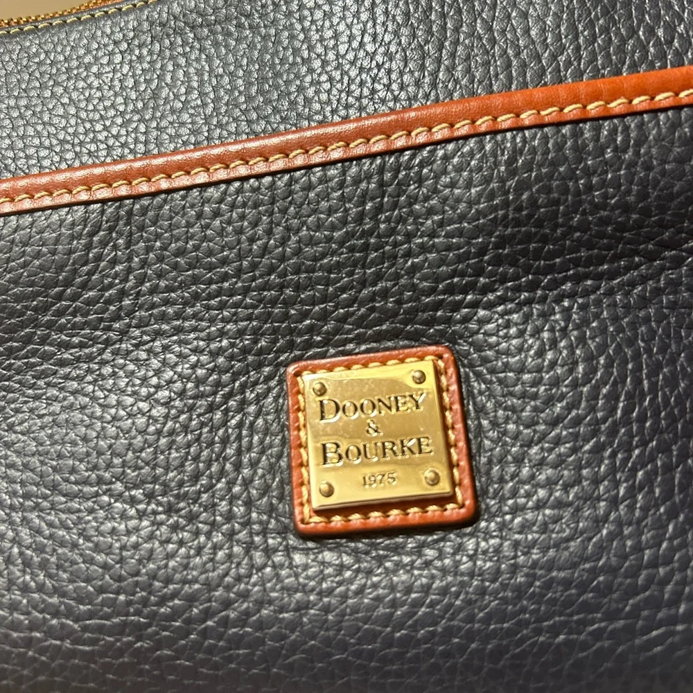 Dooney & Bourke Navy and Brown Ginger Large Crossbody Bag - Picture 7 of 7